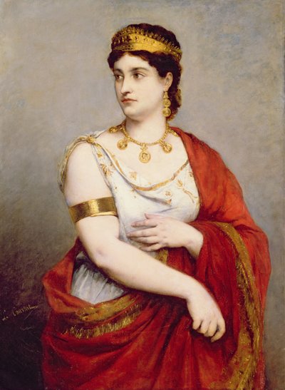 Portræt af Mademoiselle George (1787-1867) af Louis Courtat