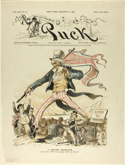 En ubrugelig barrikade, fra Puck af Louis Dalrymple
