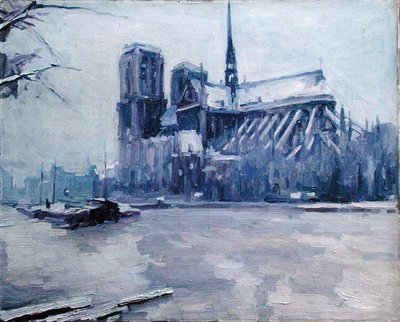 Notre-Dame på tidspunktet for oversvømmelserne af Louis Degallaix