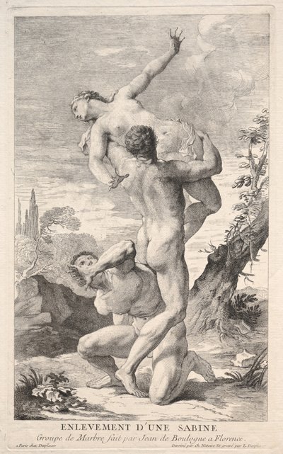 Sabinernes voldtægt, 1700-tallet. af Louis Desplaces