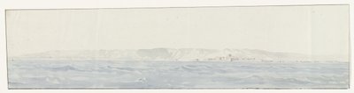 Udsigt over Crotone en de kyst Udsigt over Crotone og kysten (titel på objekt) Rejser i Italien, Sicilien og Malta - 1778 (serietitel) af Louis Ducros