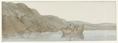 Udsigt over Kaap Paceco i Calabria tæt på Scilla-staden Udsigt over Cape Paceco i Calabrien nær Scilla (titel på objekt) Rejser i Italien, Sicilien og Malta - 1778 (serietitel) af Louis Ducros