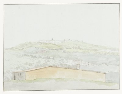 Klassieke zuil i haven af ​​Brindisi Gammel søjle på havnen i Brindisi (titel på objekt) Rejser i Italien, Sicilien og Malta - 1778 (serietitel) af Louis Ducros