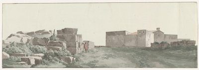 Profil van de indenmuren og udenmuren fra den gamle by Manduria Profil af de indvendige og udvendige vægge i det gamle Manduria (titel på objektet) Rejser i Italien, Sicilien og Malta - 1778 (serietitel) af Louis Ducros