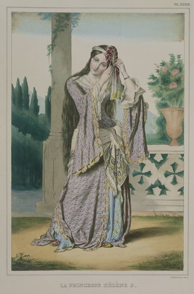 Prinsesse Helen, graveret af Thierry Brothers, 1825 af Louis Dupré