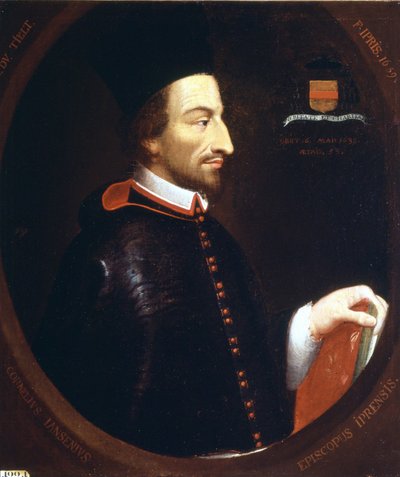 Portræt af Jansénius (1585 - 1638) af F. Ipris 1659. af Louis Dutielt