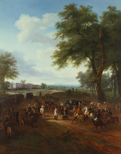 Napoleon modtaget af Frederick Duke of Württemberg, 2. oktober af Louis Etienne Watelet