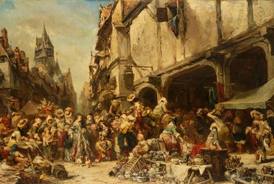 Markedspladsen, 1862 af Eugene Isabey