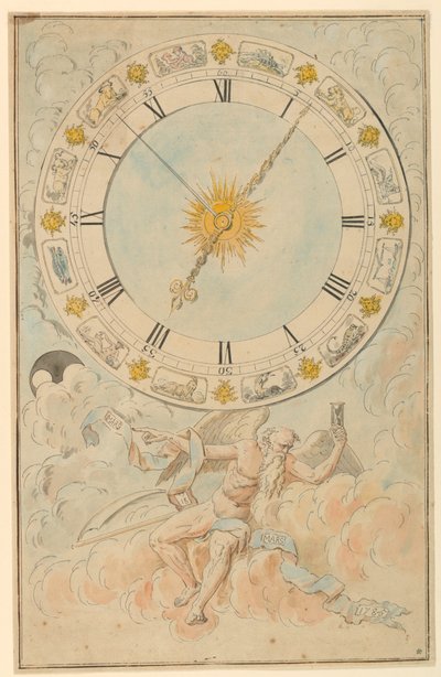 Urskive med stjernetegn af Louis Felix de la Rue