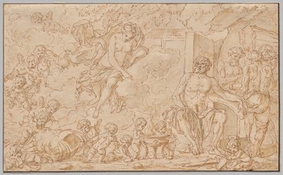 Venus ved Vulcans smedje af Louis Felix de la Rue