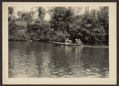 [Bådkapløb på Rogue River] af Louis Fleckenstein