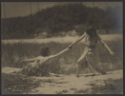 [Dansere i haven] af Louis Fleckenstein