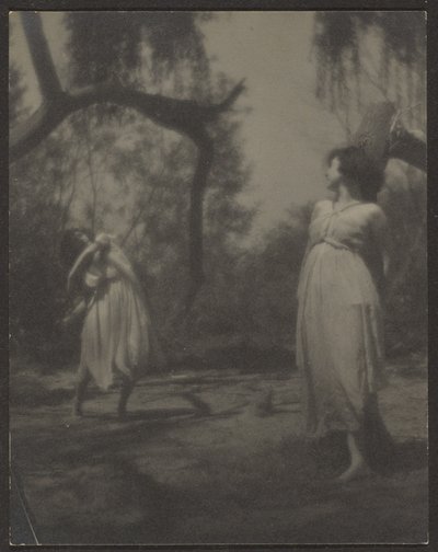 [Dansere i haven] af Louis Fleckenstein