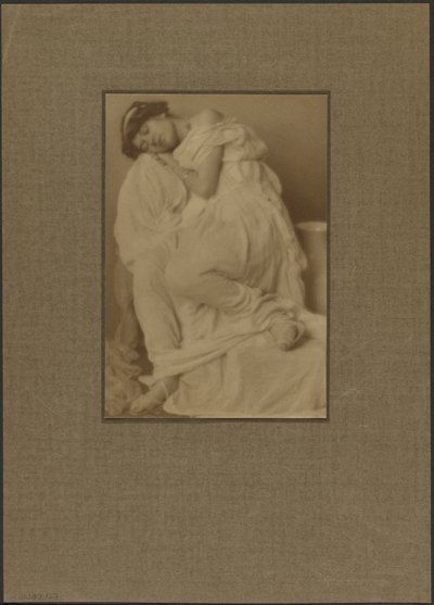Draperet model, sovende af Louis Fleckenstein