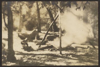 [Indianer og tipi-struktur i skov]. af Louis Fleckenstein