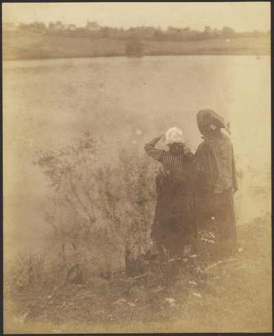 [To kvinder ved en sø] af Louis Fleckenstein