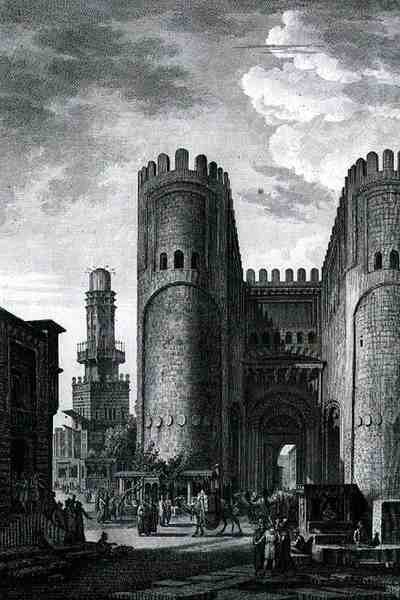 Bab El-Futuh (Sejrsporten) graveret af Pierre Nicolas Ransonette (1745-1810) fra bind III af 