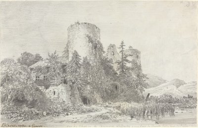 Udsigt over Chateau de Saconnex af Louis Francois Cassas