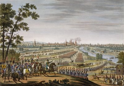 Franskmændenes indtog i Moskva, 14. september 1812, indgraveret af Edme Bovinet (1767-1832) (akvatint) af Louis Francois Couche