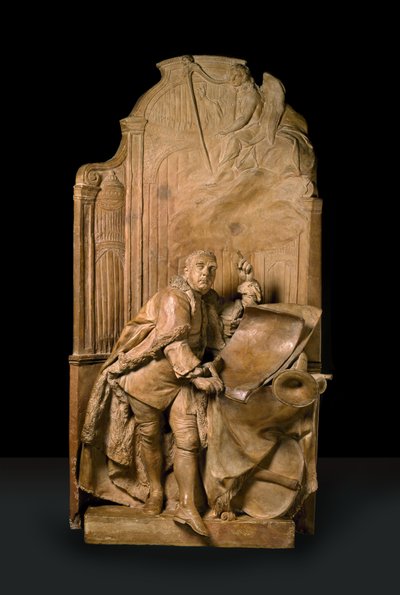 Modeller til monumentet til George Frideric Handel i Westminster Abbey (terracotta og gips af Paris) af Louis Francois Roubillac