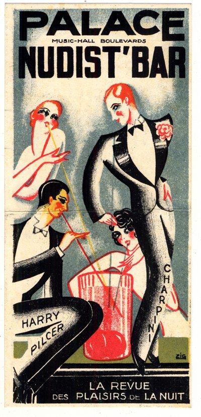 Palace Nudist Bar af Louis Gaudin Zig