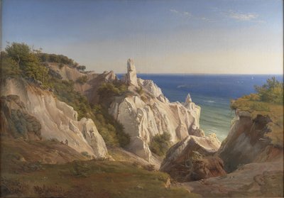 Dansk:  Møens Klint, klipperne på øen Møn af Louis Gurlitt