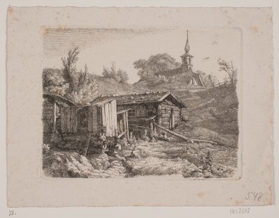 Landskab med en vandmølle af Louis Gurlitt