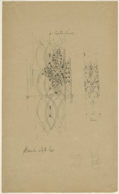 McVickers Theater, Chicago, Illinois, Sketch af Louis H. Sullivan