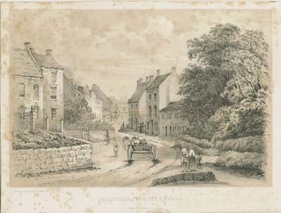 Eccleshall Village: litografi af Louis Haghe