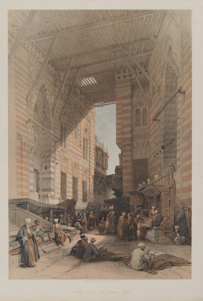Egypten og Nubien, bind III: Silk Mercers basar, Cairo af Louis Haghe