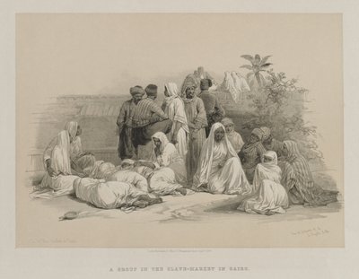 Egypten og Nubien, bind III: På slavemarkedet i Kairo, 1849. af Louis Haghe