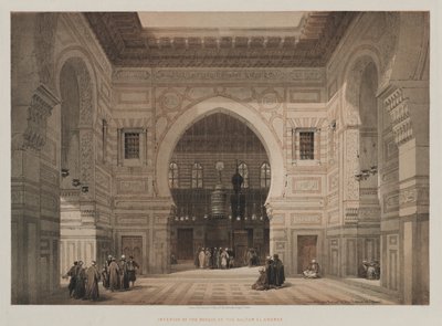 Egypten og Nubien, bind III: Det indre af Sultan El Ghorees moske, 1849. af Louis Haghe