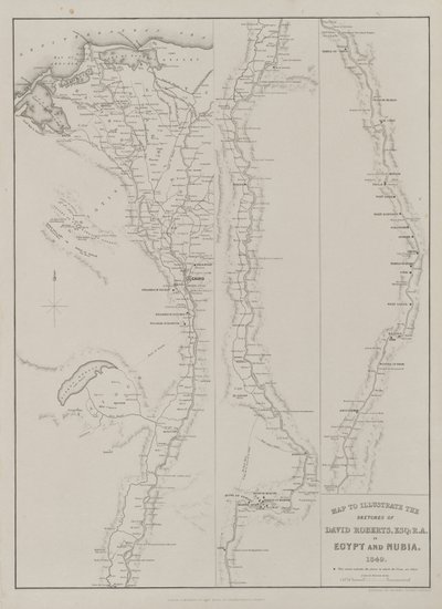 Egypten og Nubien, bind III: Kort til illustration af skitserne af David Roberts, Esq...1849, 1849. af Louis Haghe