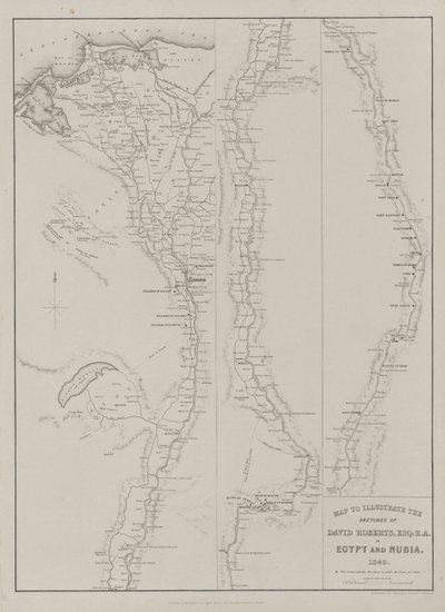 Egypten og Nubien, bind III: Kort til at illustrere skitserne af David Roberts, Esq: R.A. i Egypten og Nubien 1849 af Louis Haghe