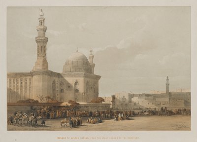 Egypten og Nubien, bind III: Sultan Hassans moske, fra den store plads i Rameyleh af Louis Haghe