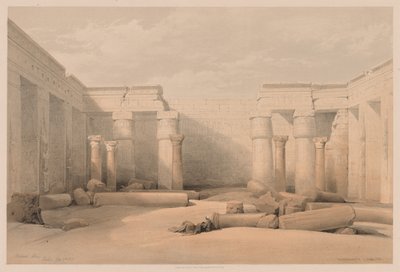 Egypten og Nubien: bind II - nr. 18, Medinet Abou, Theben, 1832. af Louis Haghe