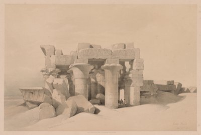 Egypten og Nubien: Bind II - nr. 42, Ruinerne af Kom Ombo af Louis Haghe