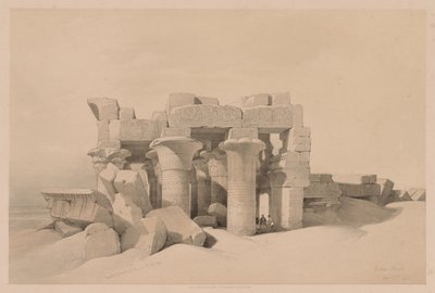 Egypten og Nubien: bind II - nr. 42, ruinerne af Kom Ombo, 1838. af Louis Haghe