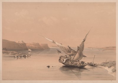 Egypten og Nubien: bind II - nr. 6, tilgang til fæstningen Ibrim, Nubien af Louis Haghe