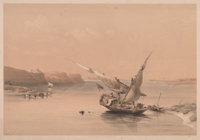 Egypten og Nubien: bind II - nr. 6, tilgang til fæstningen Ibrim, Nubien, 1838. af Louis Haghe