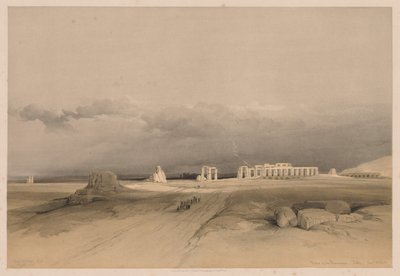 Egypten og Nubien: Bind II - nr. 8, Ruiner af Memnonium, Theben, 1838. af Louis Haghe