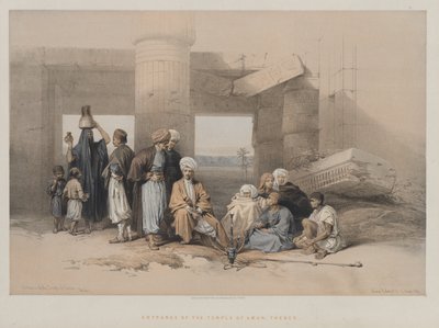 Egypten og Nubien, bind II: Indgangen til Amuns tempel, Theben af Louis Haghe