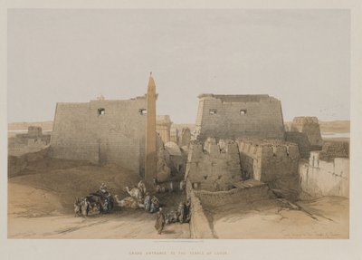 Egypten og Nubien, bind II: Den store indgang til Luxors tempel af Louis Haghe