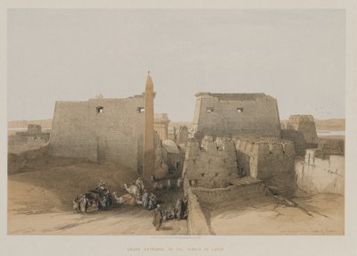 Egypten og Nubien, bind II: Grand Entrance to Temple of Luxor, 1848. af Louis Haghe