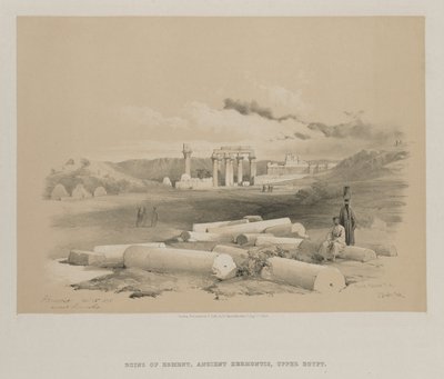 Egypten og Nubien, bind II: Hermont, Ancient Hermonthis af Louis Haghe
