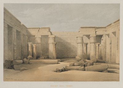Egypten og Nubien, bind II: Medinet Abou, Theben, 1847. af Louis Haghe