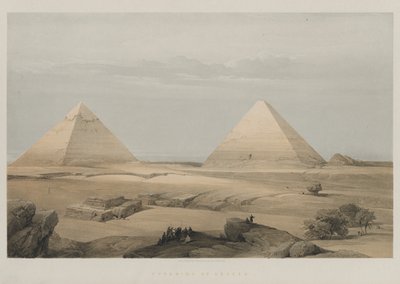 Egypten og Nubien, bind II: Pyramids of Geezeh, 1848. af Louis Haghe