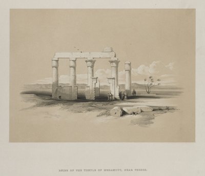 Egypten og Nubien, bind II: Ruinerne af Madamoudtemplet i Theben, 1847. af Louis Haghe