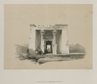 Egypten og Nubien, bind II: Dandour-templet, Nubien af Louis Haghe