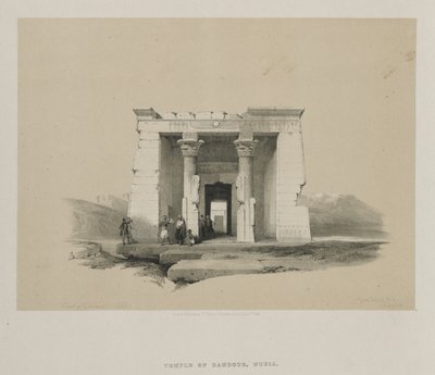 Egypten og Nubien, bind II: Dandour-templet, Nubien, 1848. af Louis Haghe